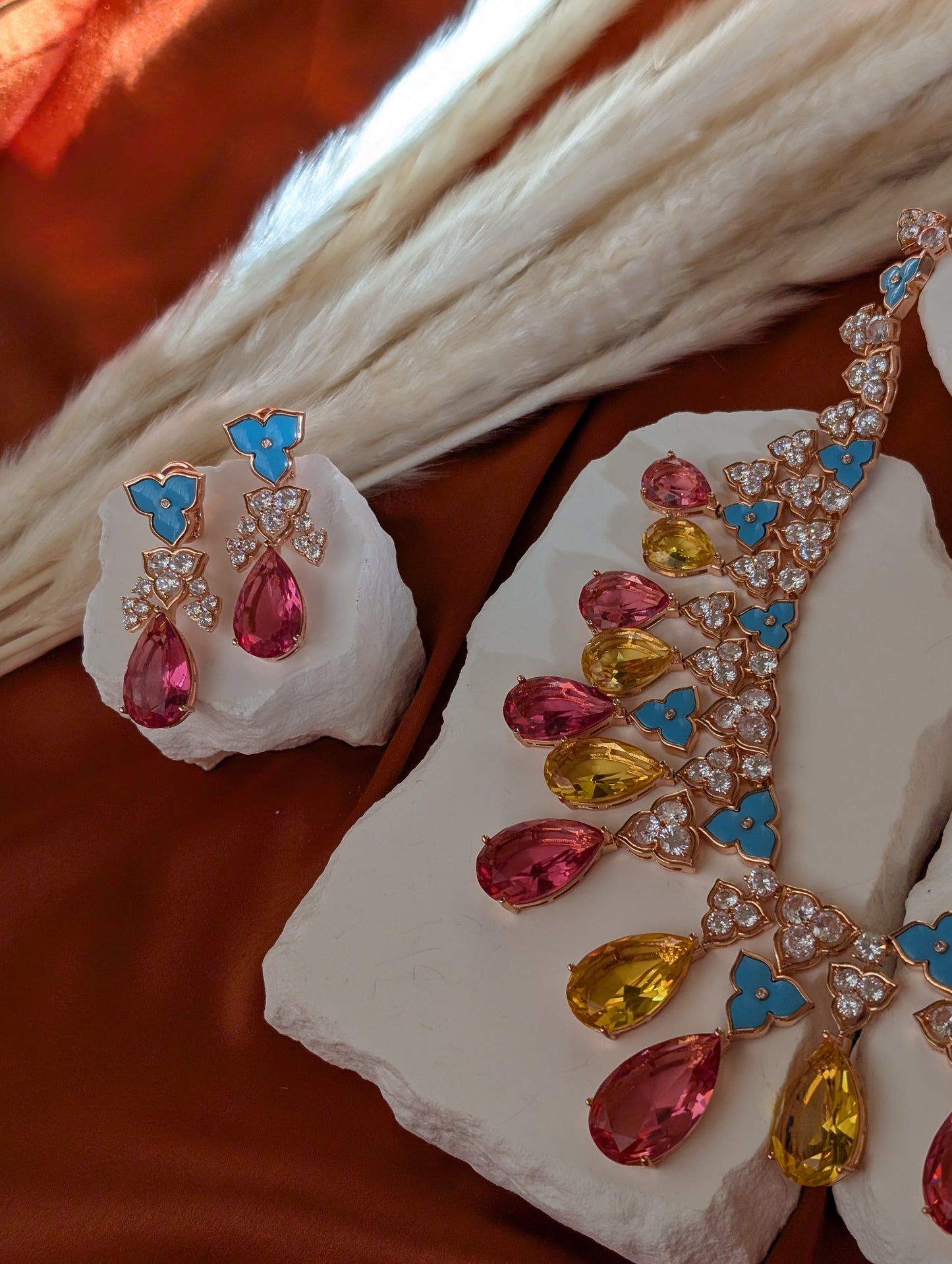 Imperial Bloom Symphony Necklace Set