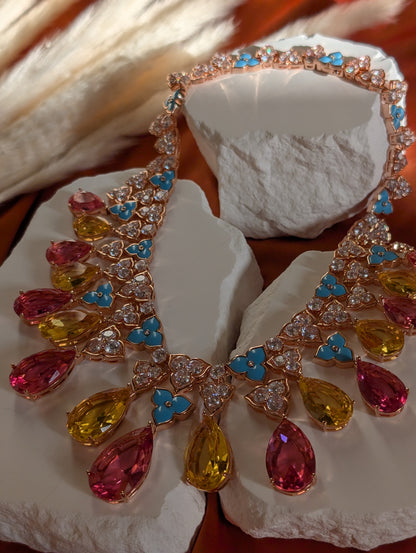 Imperial Bloom Symphony Necklace Set
