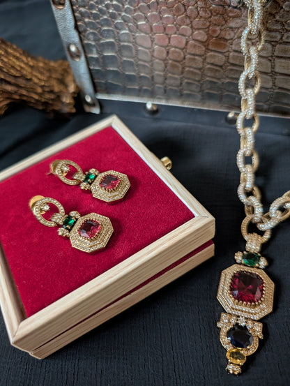 Crimson Crown Ensemble Necklace