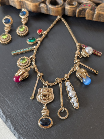 Vintage Charms Collar Necklace Set