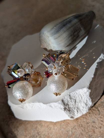 Aurora Lustre Cluster Earrings
