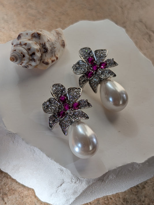 Petals and Pearls Symphony Earrings