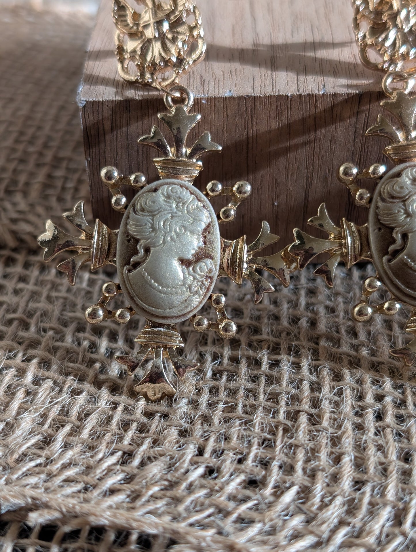 Anastasia Vintage Cameo Earrings
