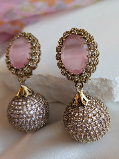 Rosé Celeste Drop Earrings