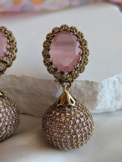Rosé Celeste Drop Earrings