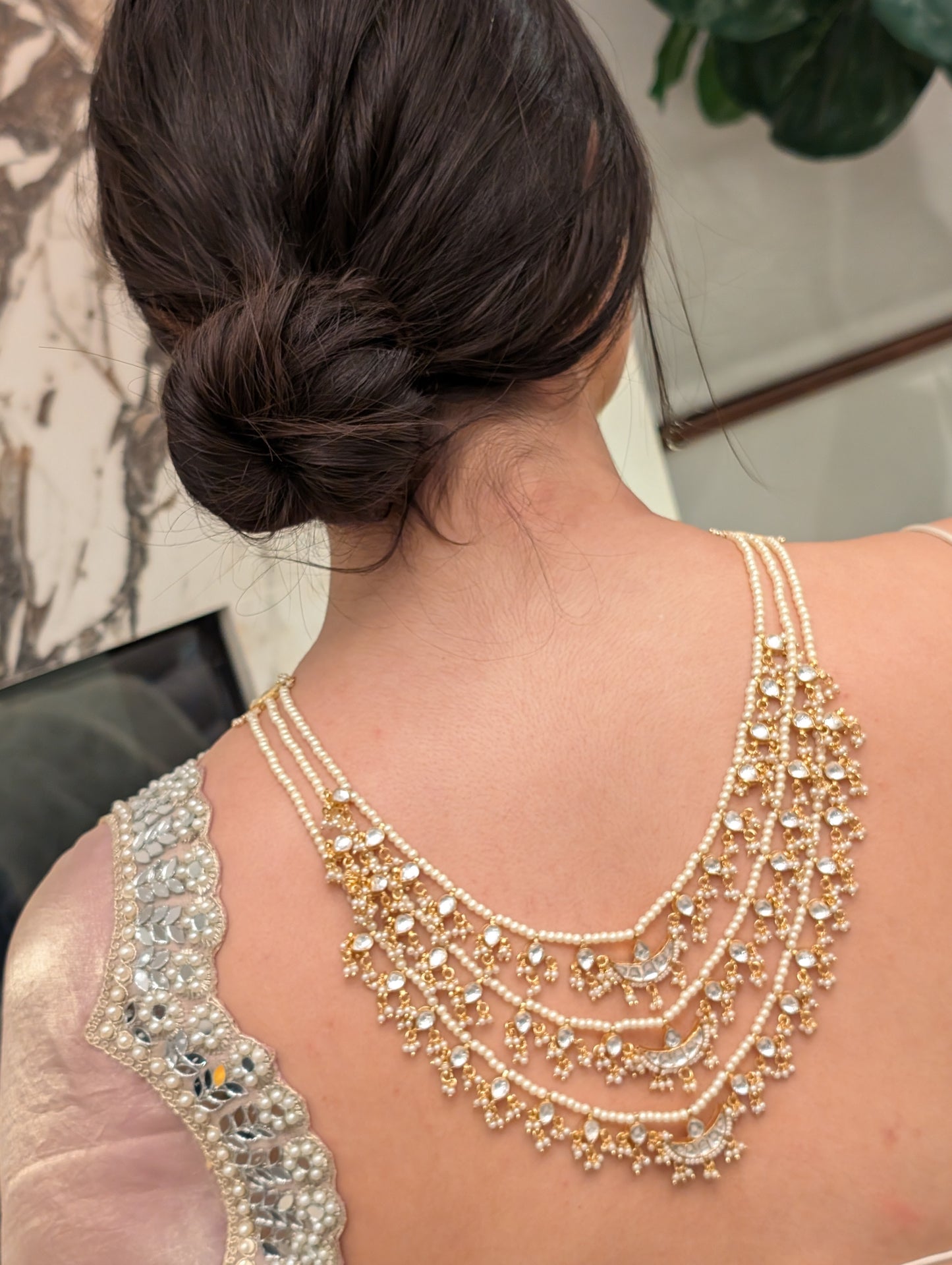 Noor Chand Pearlescent Necklace Set