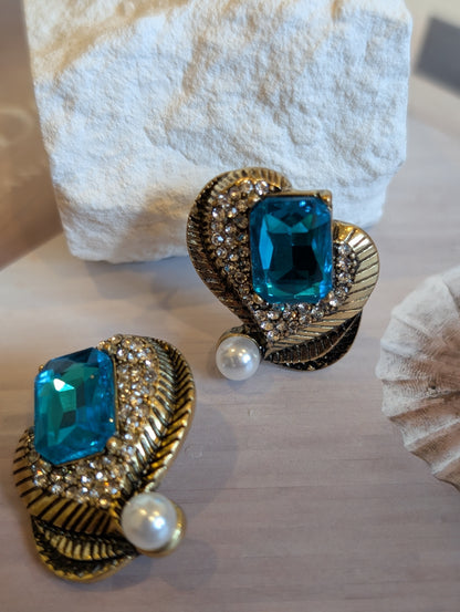 Celestia Azure Vintage Earrings