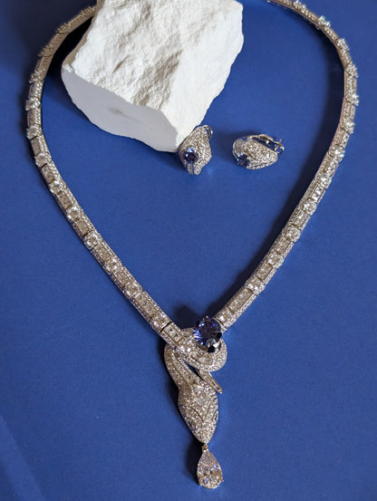 Belladonna Serpent Sapphire Necklace Set