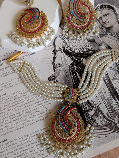 Elie Pastel Pearl Necklace Set