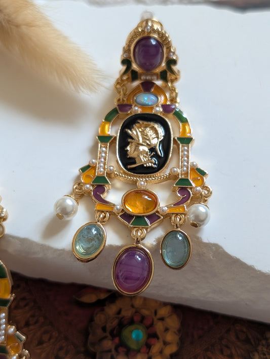Aurelia Tapered Gemstone Medallions