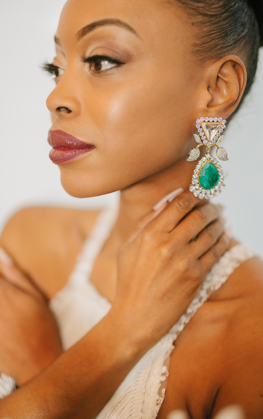 Verdant Starlight Drops Earring