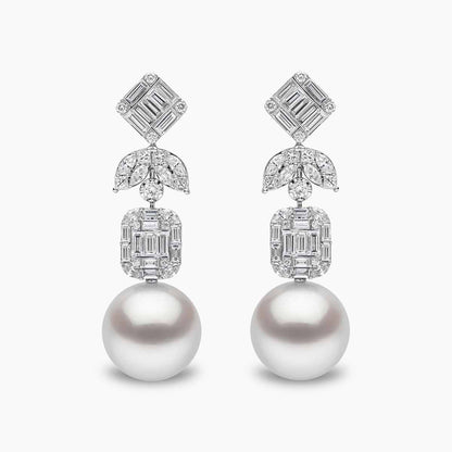 Pearl & Diamond Cascade Necklace Set