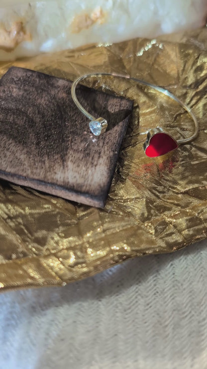 Juliet’s Crimson Heart Bangle