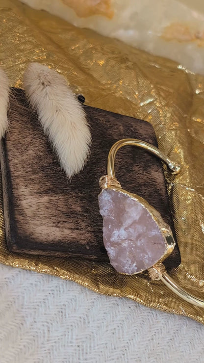 Nature’s Embrace Rose Quartz Cuff