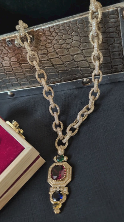 Crimson Crown Ensemble Necklace