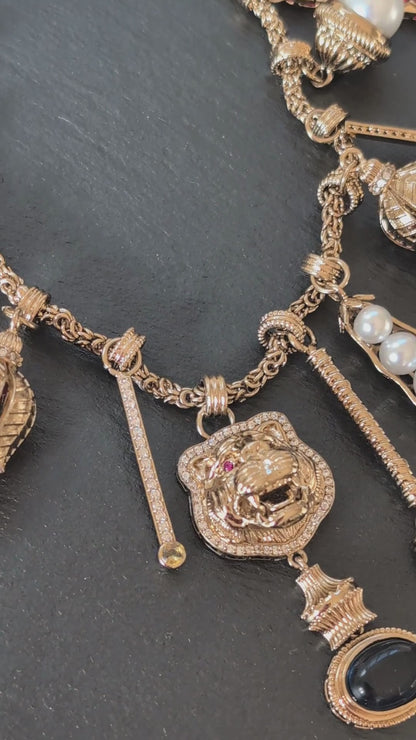 Vintage Charms Collar Necklace Set