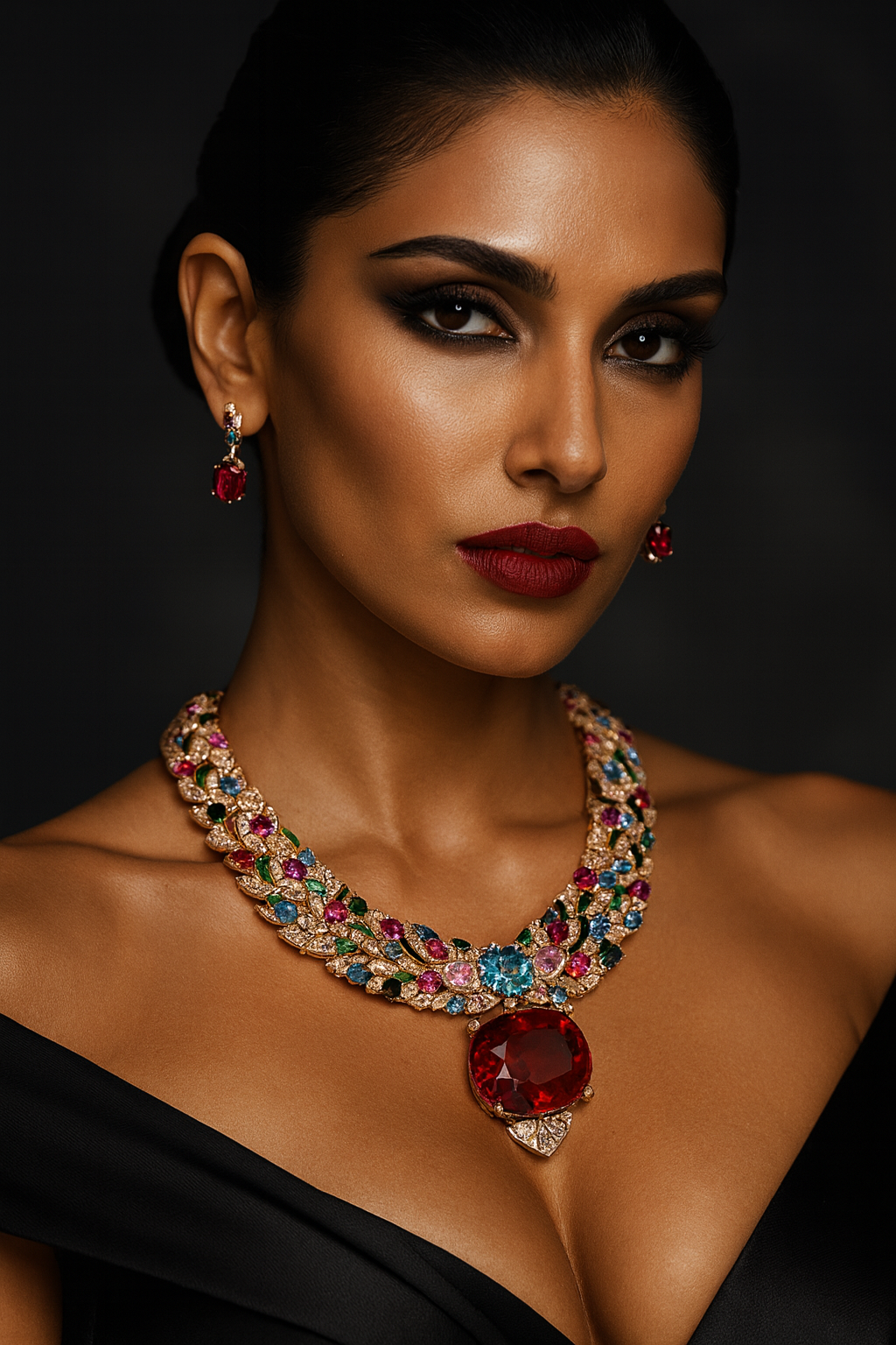 Radiance Multicolor Gemstone Necklace Set